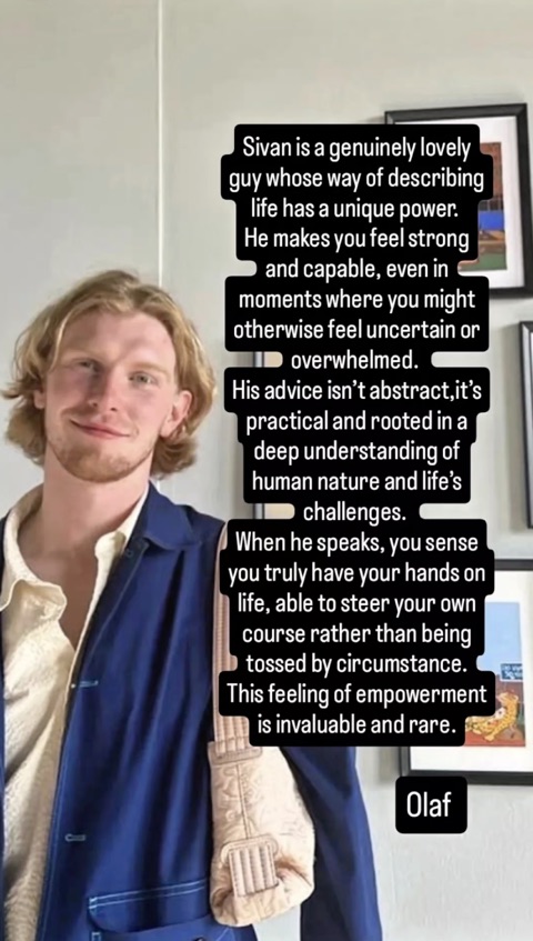 Olaf's testimonial: practical advice rooted in deep understanding of human nature